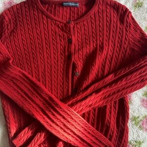 Brandy Melville Cherry Red Knit Cardigan